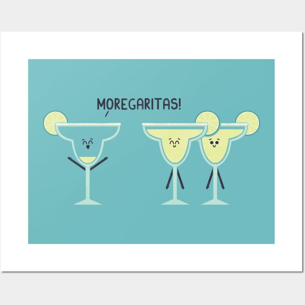 Moregaritas Wall Art by HandsOffMyDinosaur